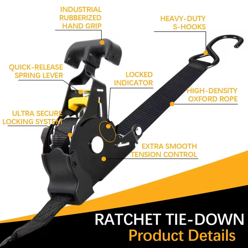 🔒 सुरक्षित र स्थिर बन्धन - स्वचालित संकुचन बाइंडिंग स्ट्रैप! 🚚💪