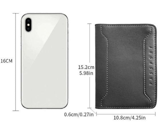 Fitron Cowhide multifunctional wallet passport bag travel ticket storage passport holder