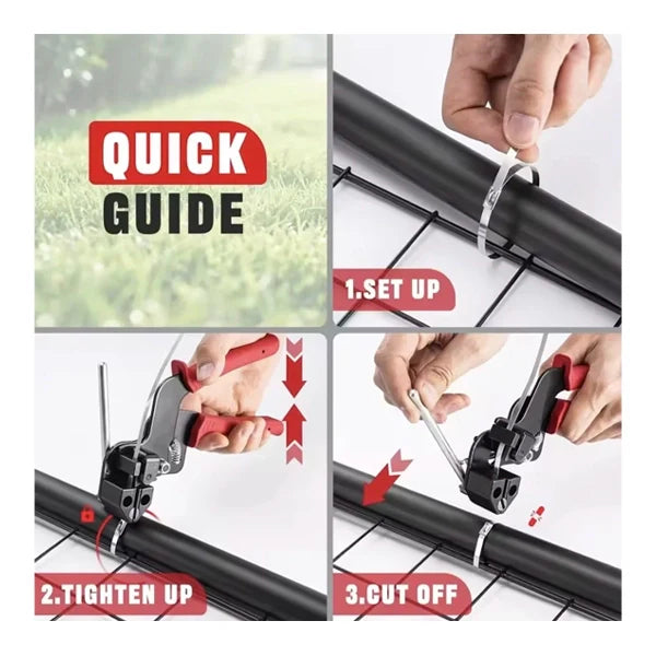 Stainless SteelCable Tie Tool withMetal Zip Ties