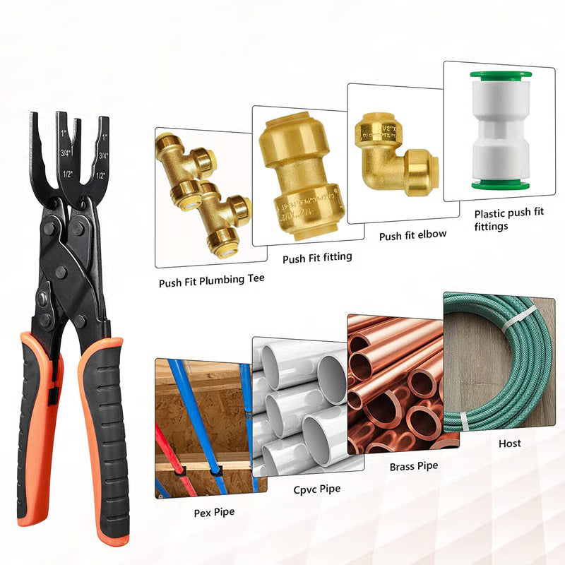 🏆55K+ SOLD🔧Sizes 1/2", 3/4", 1" Disconnect Pliers - For Removing Brass Push-In, Push-In Connections