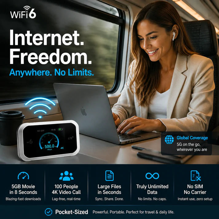 📶Mobile hotspot with full Wi-Fi coverage✨SIM card not included