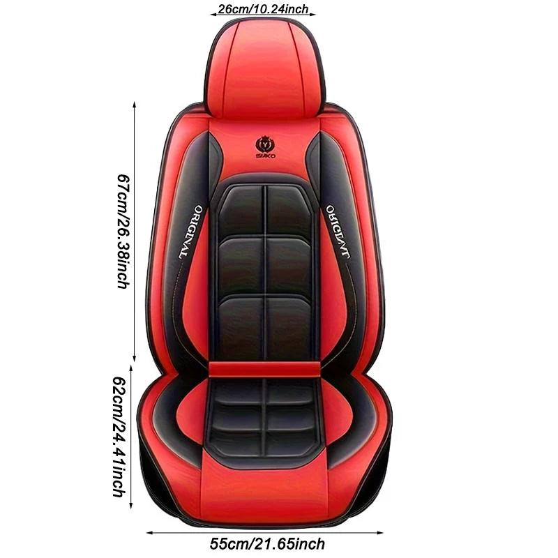 PU leather car seat covers, front set, universally suitable for sedans, SUVs and trucks
