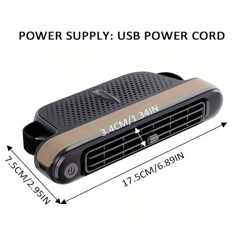 USB Powered Cord Portable Car Seat Cooling Fan
