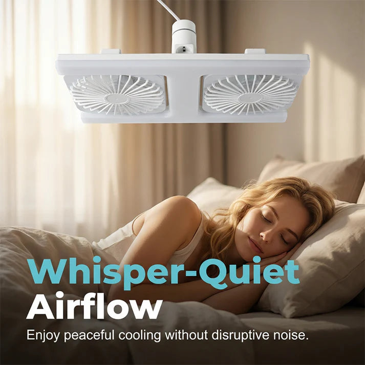 2-in-1 LED Ceiling Fan Light – Dual Cooling, Ultra Bright, Tool-Free Install 🌀