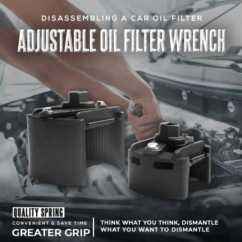🔧 Adjustable Oil Filter Wrench – Greater Grip, Time-Saving & Durable Spring Design 🚗