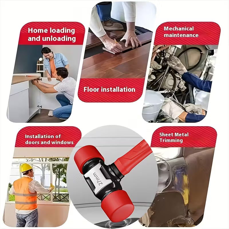 रिबाउन्ड नहुने रबर ह्यामर – फ्लोर बिछ्याउने, टायल जडान, काठकाम र मर्मतका लागि उपयुक्त उपकरण