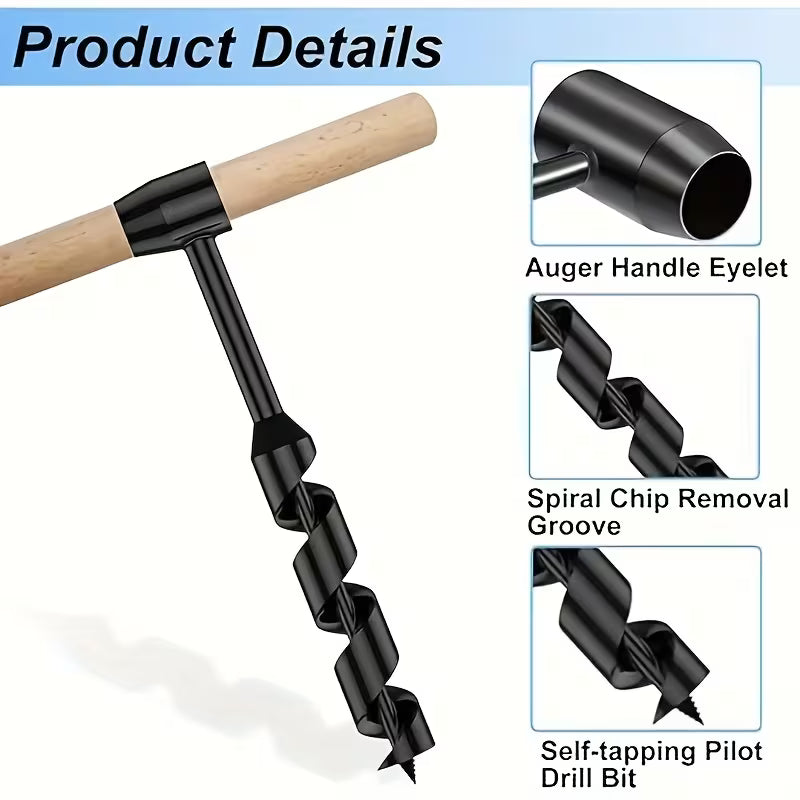 5pcs Heavy-Duty All-Purpose Hand Drill Bit Set