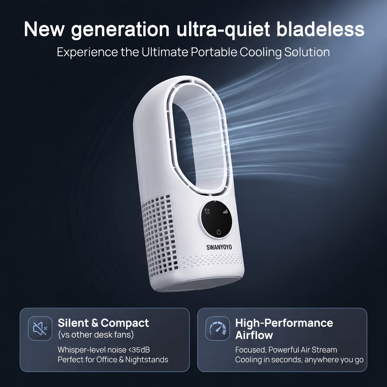 Portable Air Conditioning Fan USB Tower Fan