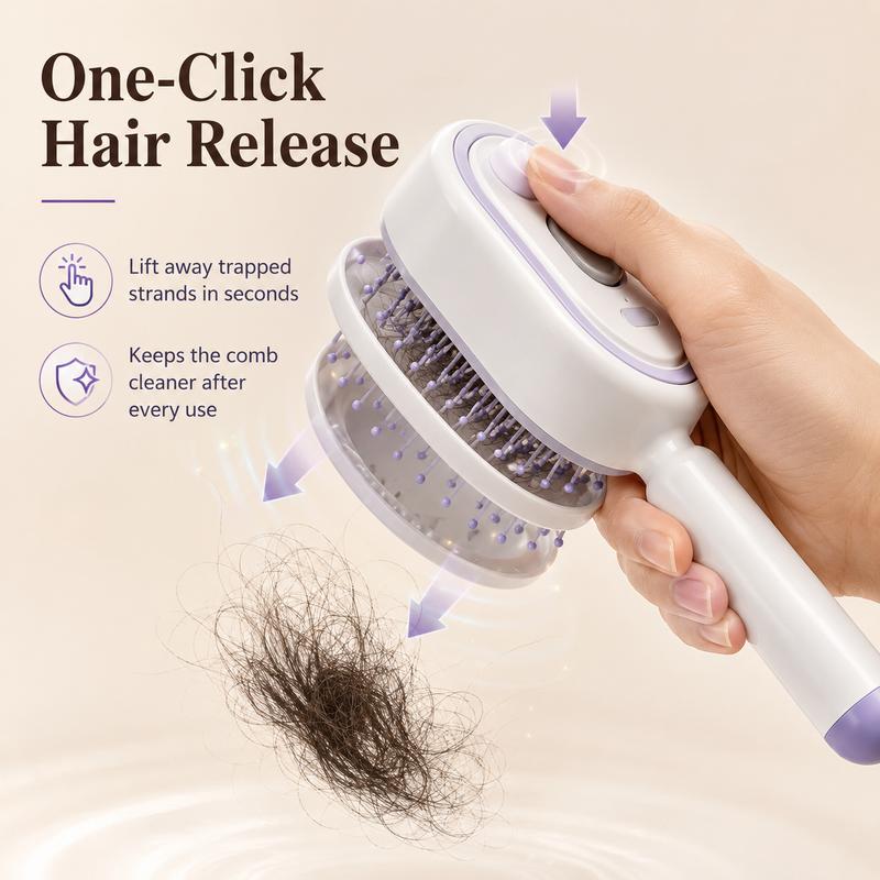 Scalp Massager Comb 💆‍♀️ – Self-Cleaning 🧼