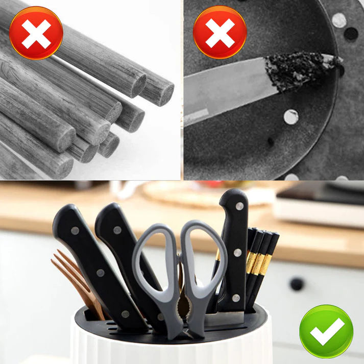 ३६०° घुम्ने भान्साको भाँडाकुँडाको होल्डर