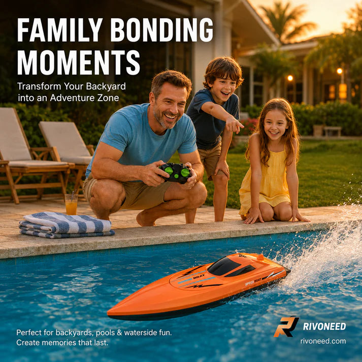 🌊Dual‑Motor RC Boat – Twin engines, 2.4GHz control, waterproof & impact‑resistant