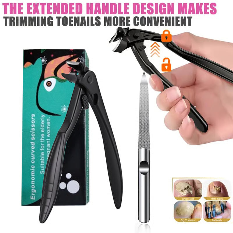 ✂️ Black Curved Nail Clipper – Ergonomic