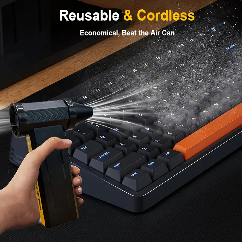 HIPAPPY 200W हाई पावर वायरलेस टर्बो ब्लोअर र भ्याकुम क्लिनर