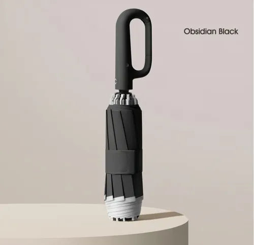 रिङ बक्ला छाता, परावर्तक सुरक्षा स्ट्रिप सहित, मजबुत हावा-प्रतिरोधी र यात्रा गर्न सजिलो पोर्टेबल डिजाइन