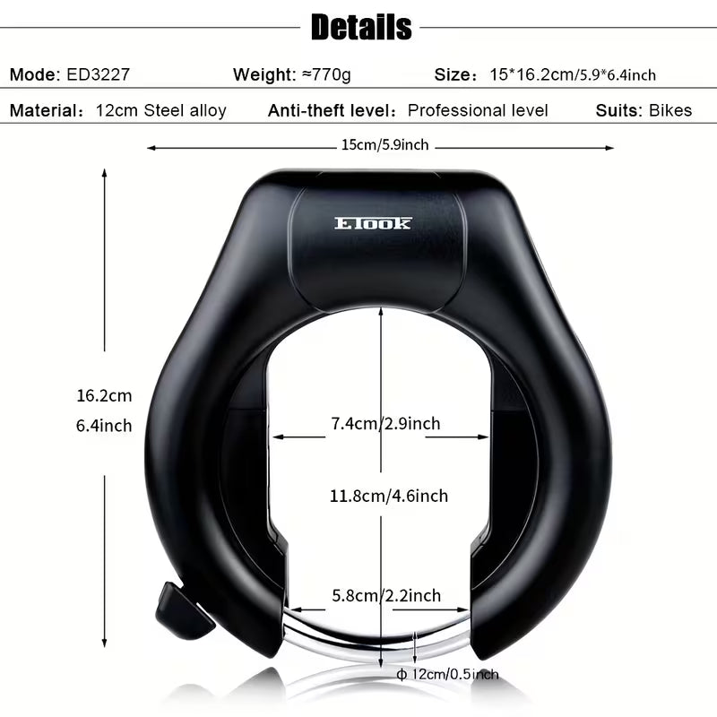 ETOOK Heavy-Duty Bike Lock
