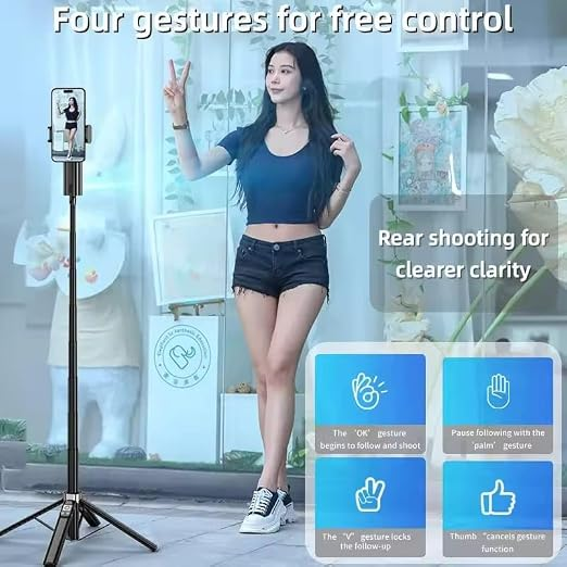 AOCHUAN Smart M3 Handheld Selfie Stick Equipped With AI Tracking And 360° Rotation Without Blind Spots For Smartphone Photograph