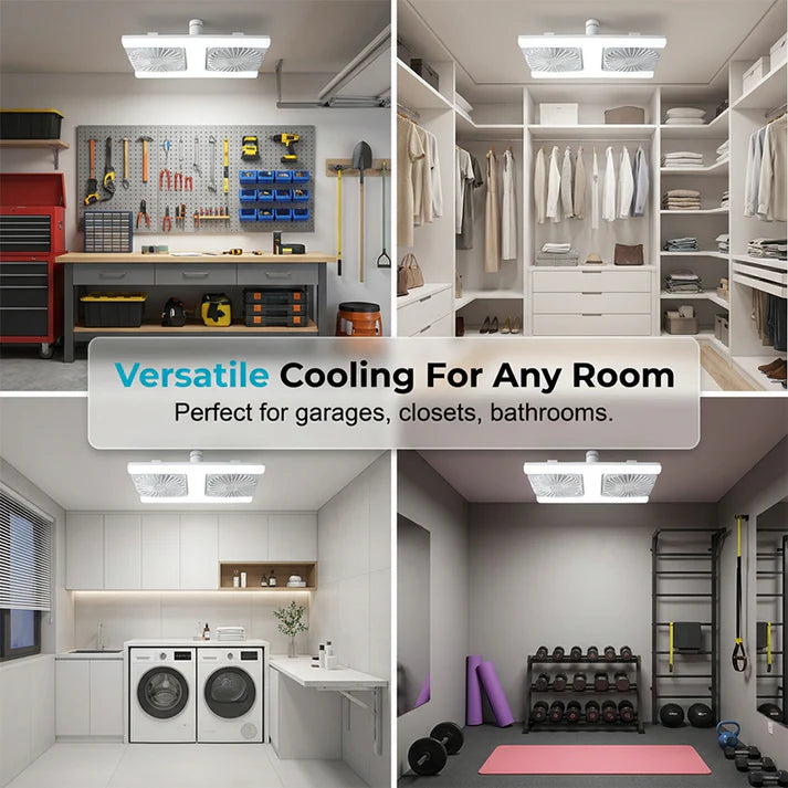 2-in-1 LED Ceiling Fan Light – Dual Cooling, Ultra Bright, Tool-Free Install 🌀