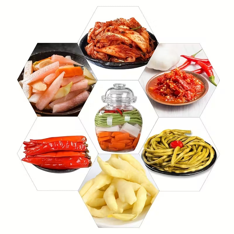 १.५ लिटर गिलास अचार डब्बा – पानी सिल सहित