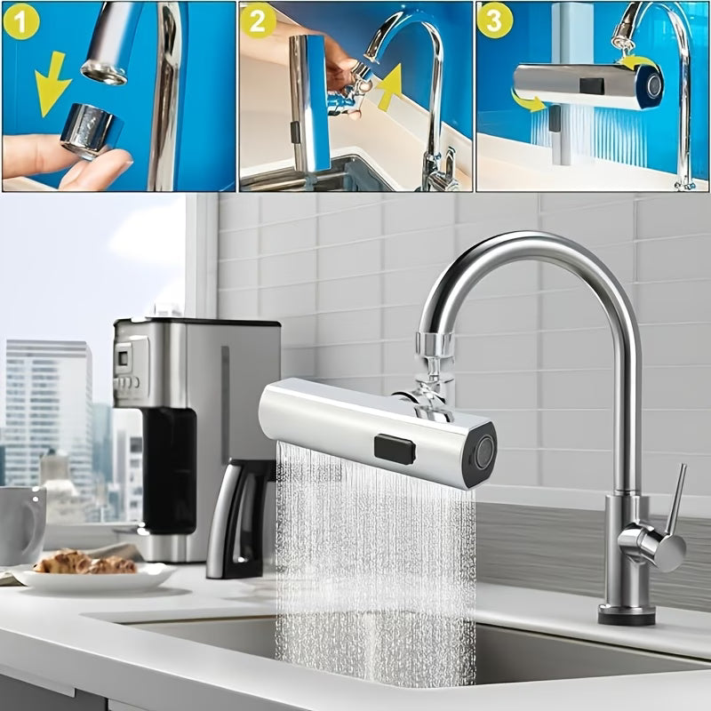 3-in-1 360° Rotating Waterfall Kitchen Faucet