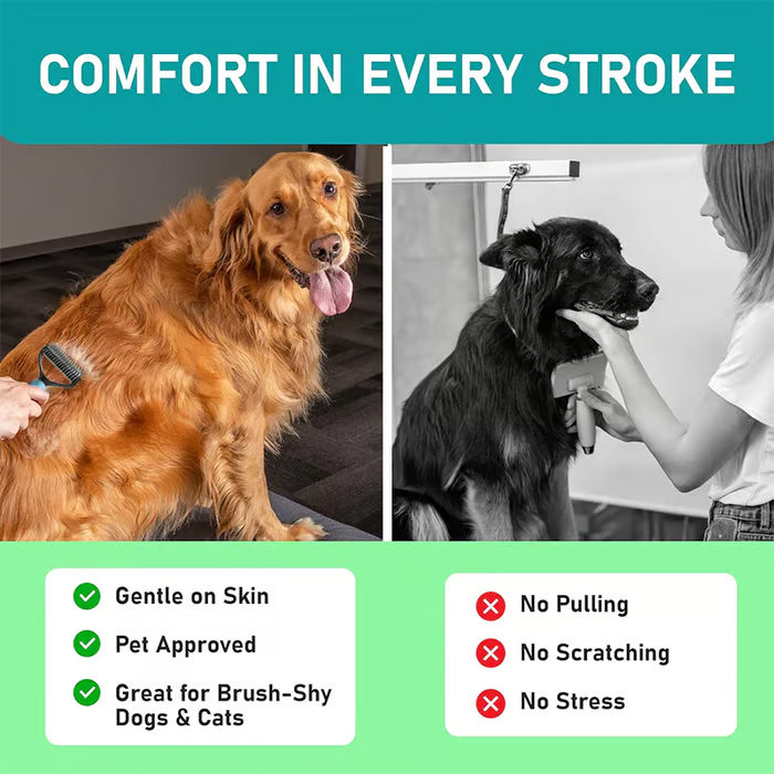 🔥Dual-Sided Pet Grooming Comb for Dogs & Cats
