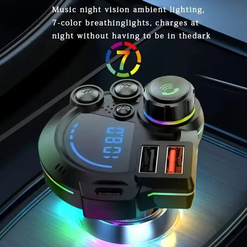 PD 30W Type-C Car Charger & Bluetooth 5.3 FM Transmitter