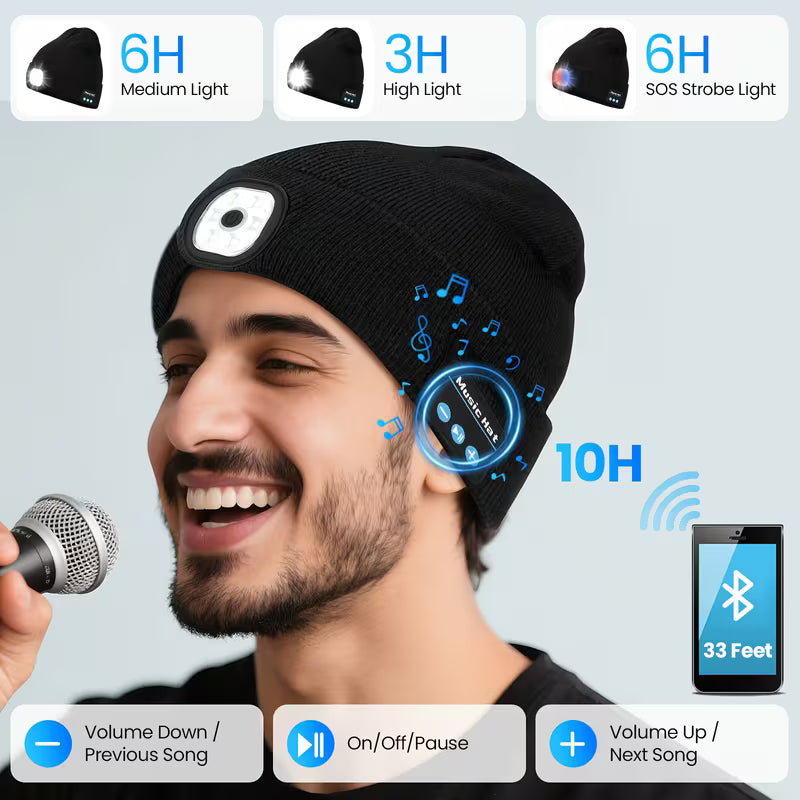 Bluetooth LED Beanie Hat