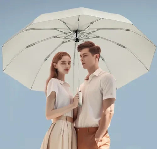 रिङ बक्ला छाता, परावर्तक सुरक्षा स्ट्रिप सहित, मजबुत हावा-प्रतिरोधी र यात्रा गर्न सजिलो पोर्टेबल डिजाइन