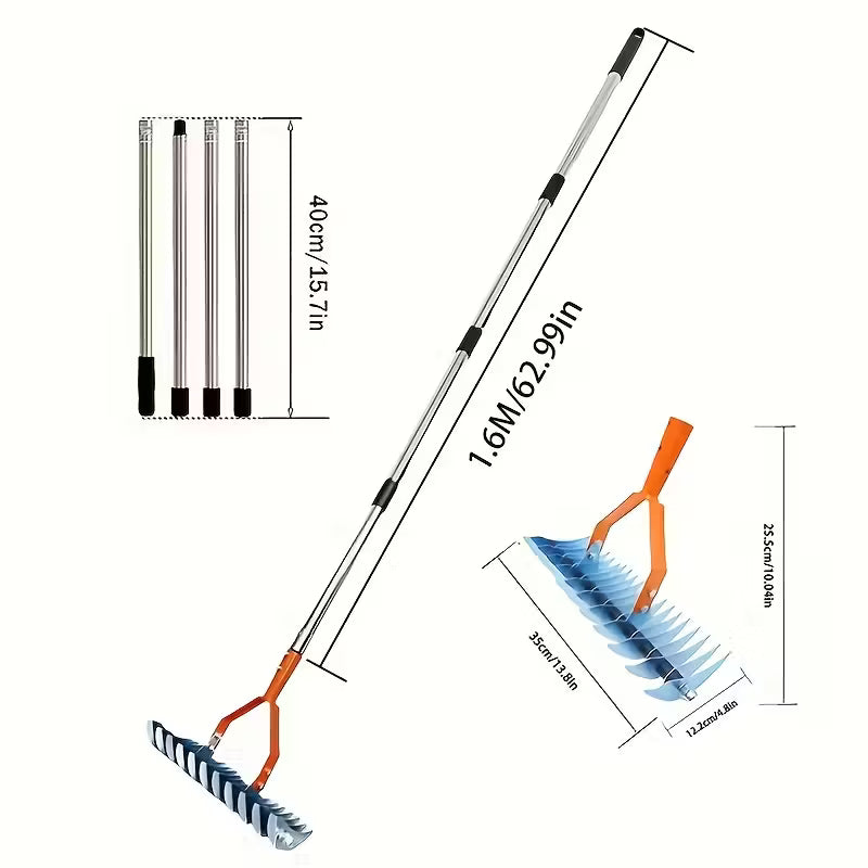 Heavy-Duty Lawn & Garden Rake