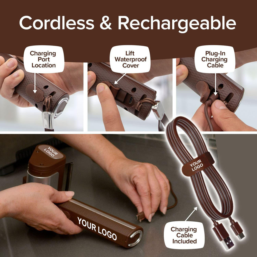 Rechargeable BBQ Cleaning Brush Tool with 350 RPM Stainless Roller
