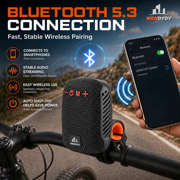 🚴‍♂️🎵 Waterproof Bike Bluetooth Speaker