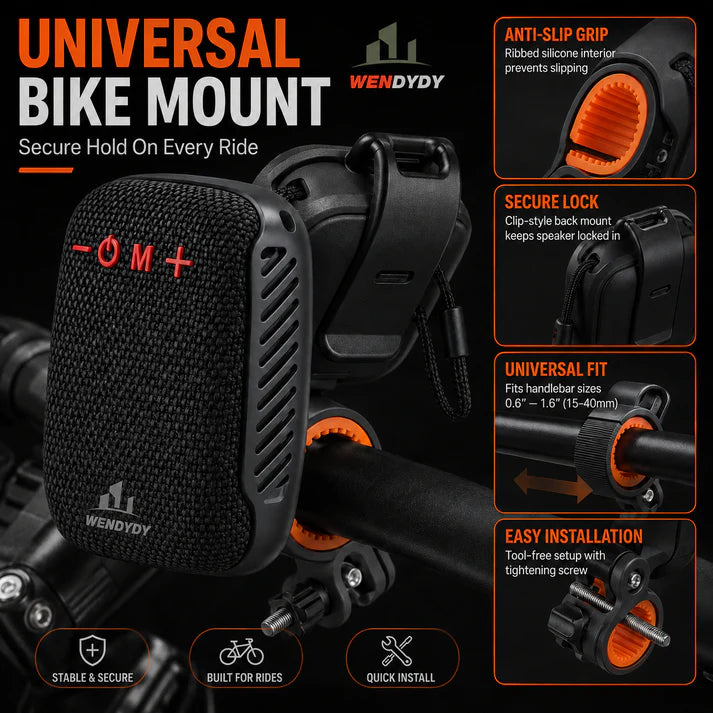 🚴‍♂️🎵 Waterproof Bike Bluetooth Speaker