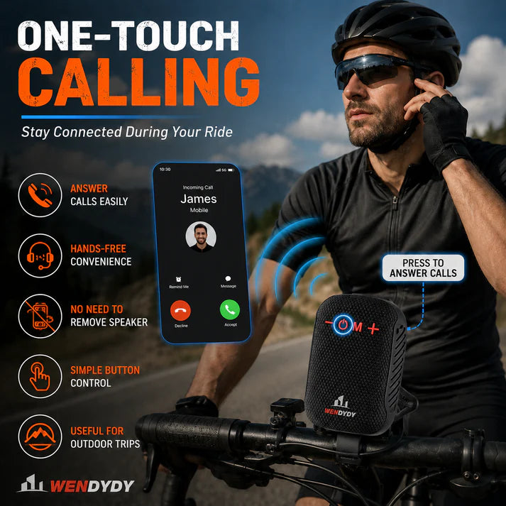 🚴‍♂️🎵 Waterproof Bike Bluetooth Speaker