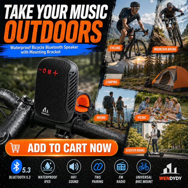 🚴‍♂️🎵 Waterproof Bike Bluetooth Speaker