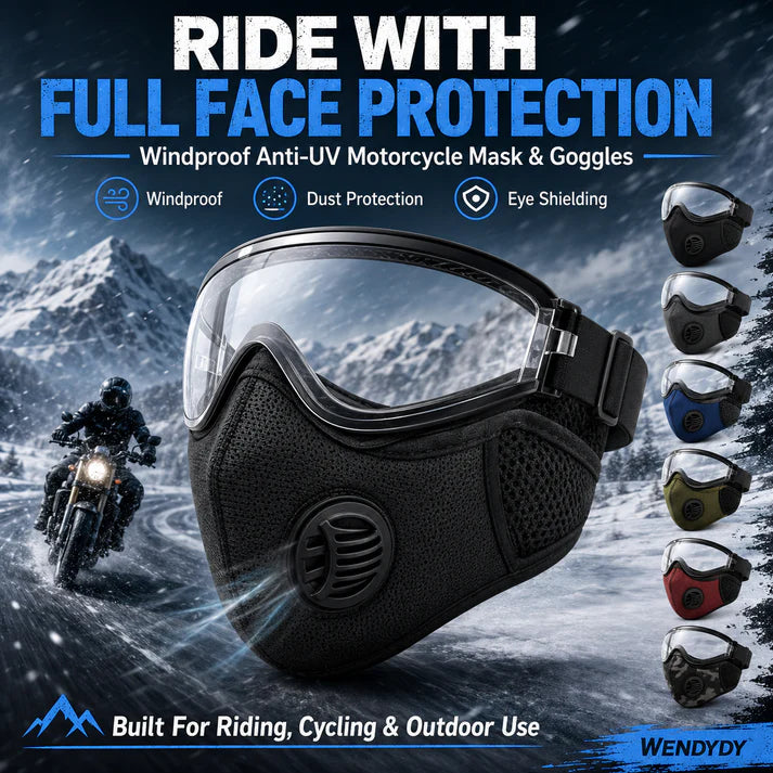Windproof Anti-UV Motorcycle Mask & Goggles
