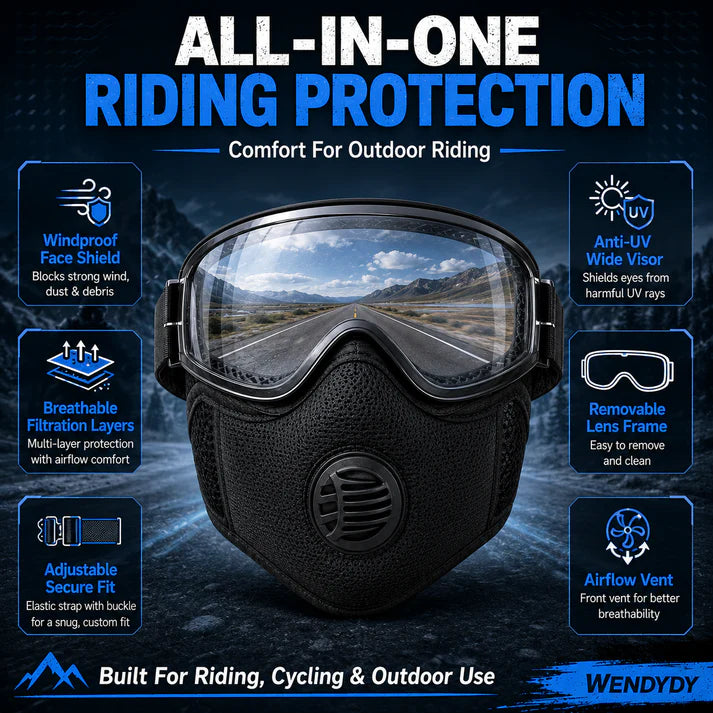Windproof Anti-UV Motorcycle Mask & Goggles