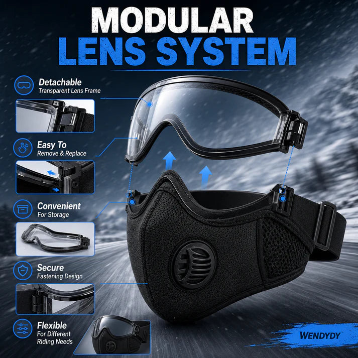 Windproof Anti-UV Motorcycle Mask & Goggles