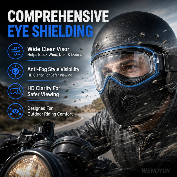 Windproof Anti-UV Motorcycle Mask & Goggles