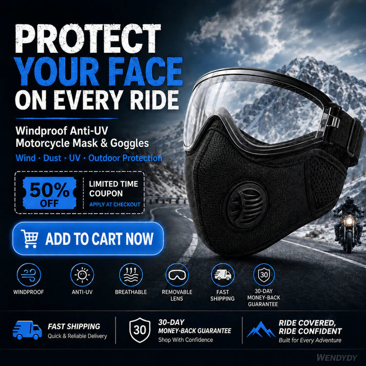 Windproof Anti-UV Motorcycle Mask & Goggles