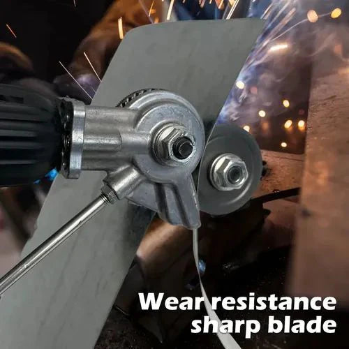 Dual-Head 360° Sheet Metal Cutter Drill Attachment