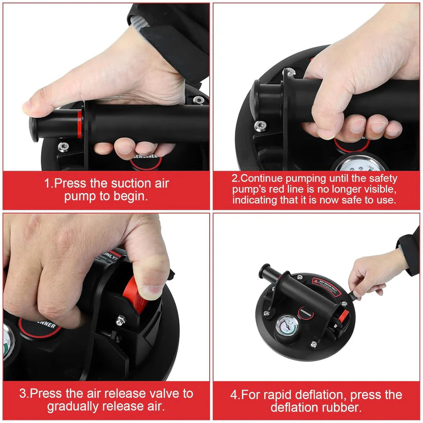 ८-इन्च २-टुक्रे भ्याकुम सक्शन कप सेट