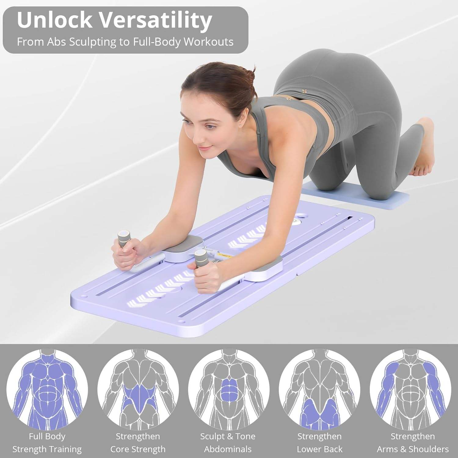 Pilates Workout Board – Sliding Reformer for Home Fitness 🧘‍♀️