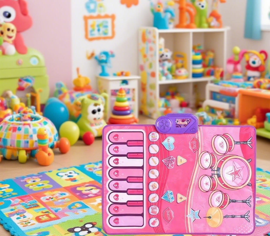 2-in-1 Multi-Functional Jazz Drum & Piano Music Mat