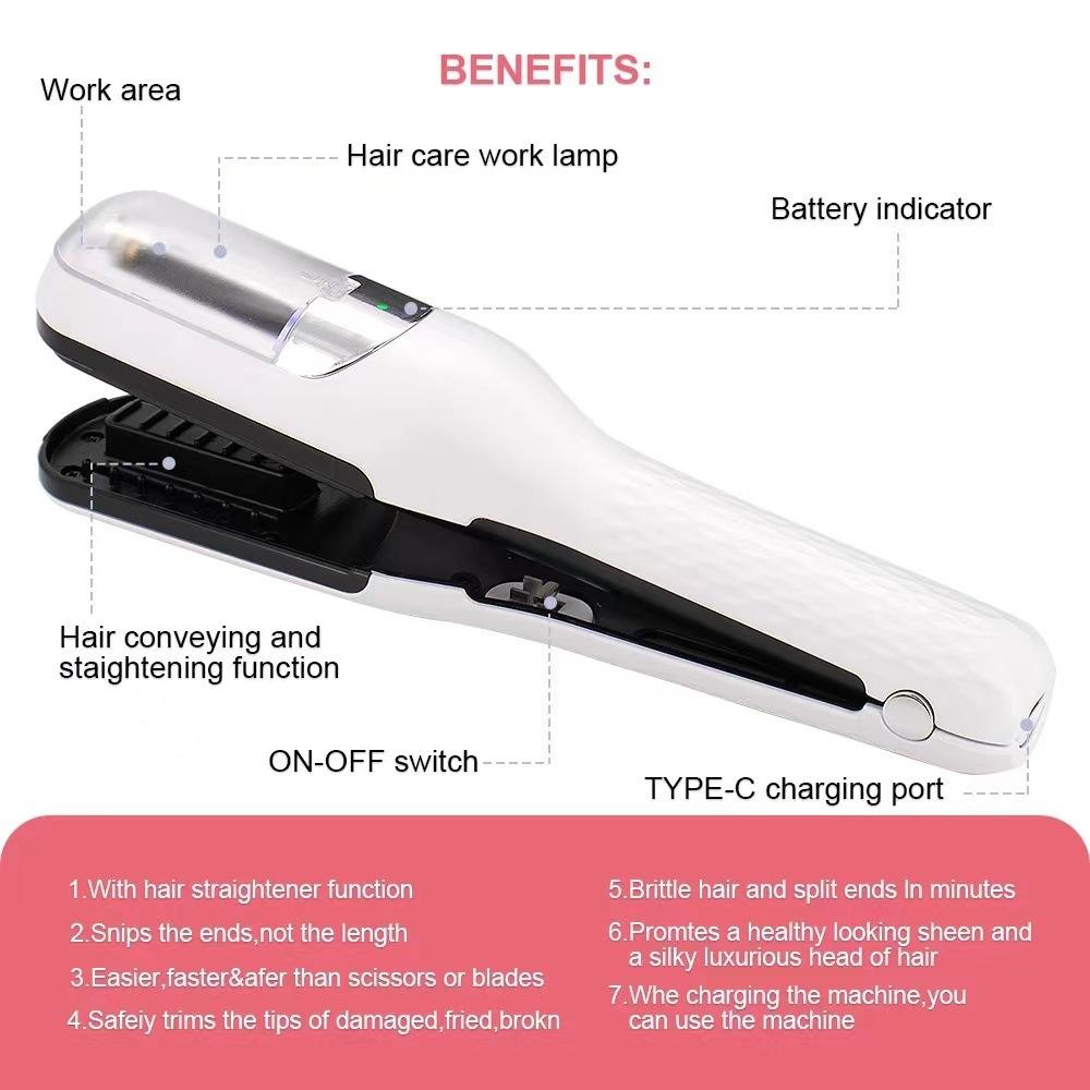 Cordless 2-in-1 Split End Remover & Hair Trimmer for Women