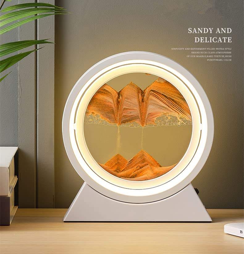 एलईडी लाइटसहितको द्रव गति बालु कला – गतिशील डेस्कटप आर्ट