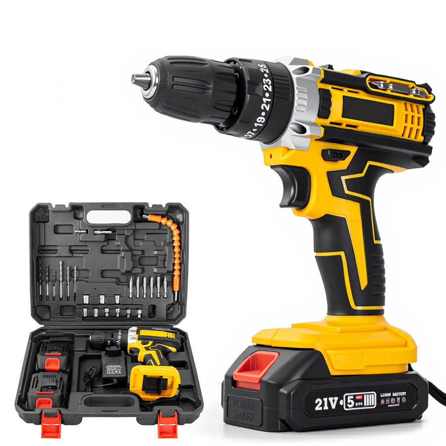 21V Brushless Cordless Lithium-Ion Industrial Grade Power Hammer Drill