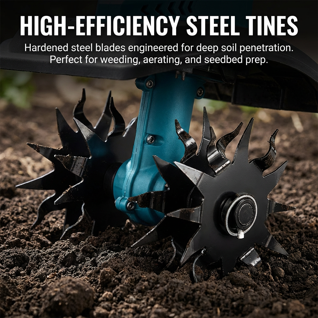 Electric Rotary Planter Seeder Machine for Gardening Cultivator Tool