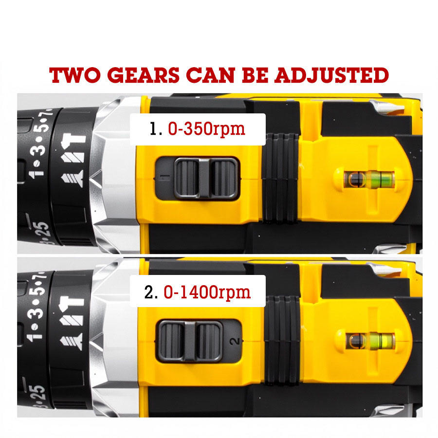 21V Brushless Cordless Lithium-Ion Industrial Grade Power Hammer Drill