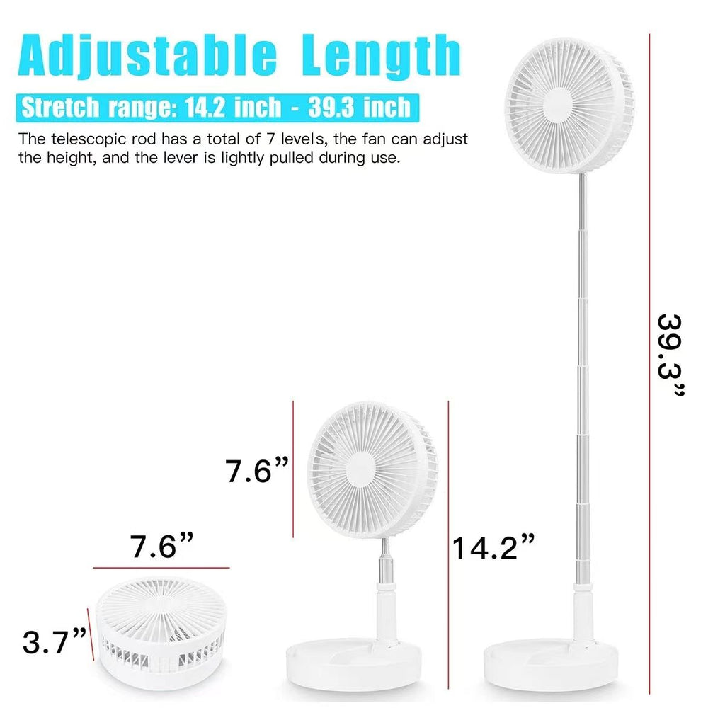 Type-C Rechargeable Portable Folding Remote Control Fan