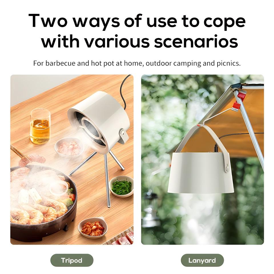 🔥 Portable Kitchen Exhaust Hood-Free BBQ & Hot Pot 🍲✨