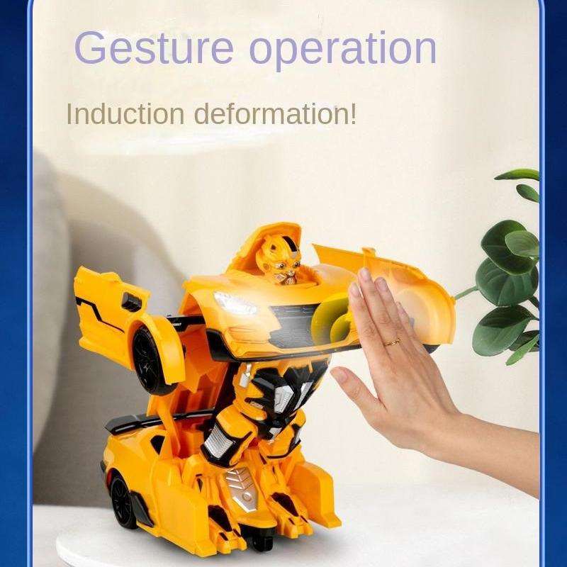 AiJH 2.4GHz RC Transforming Car Robot with 360° Rotation & LED Lights